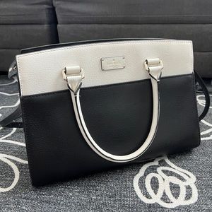 Kate Spade Leather Black and White Grove Street Carley Bag